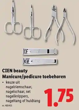 Lidl Cien beauty Manicure/pedicure toebehoren aanbieding