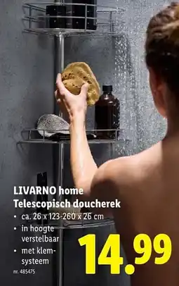Lidl Livarno home telescopisch doucherek aanbieding