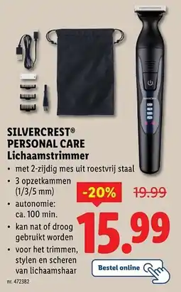 Lidl Silvercrest personal care lichaamstrimmer aanbieding