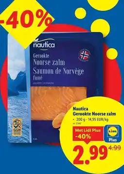 Lidl Nautica Gerookte Noorse zalm aanbieding