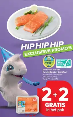 Carrefour Market Zalmmoot met vel aanbieding