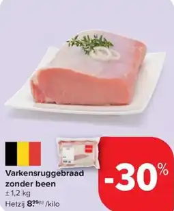 Carrefour Market Varkensruggebraad zonder been aanbieding