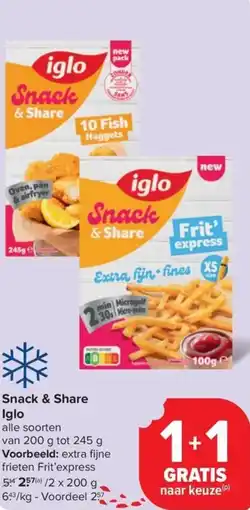 Carrefour Market Iglo Snack & Share aanbieding