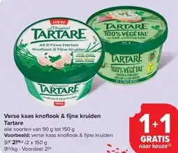 Carrefour Market Tartare Verse kaas knoflook & fijne kruiden aanbieding