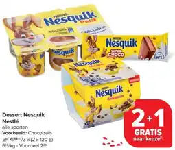 Carrefour Market Nestlé Dessert Nesquik aanbieding