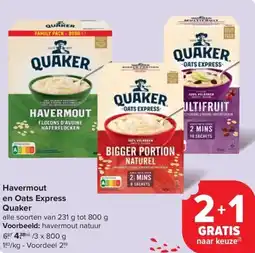 Carrefour Market Quaker Havermout en Oats Express aanbieding