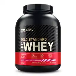 Decathlon Wei-eiwit - 100% Wei Goud (2,27 Kg) - Witte Chocolade - Framboos aanbieding