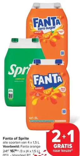 Carrefour Market Fanta of Sprite aanbieding