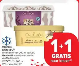 Carrefour Market Carte d'Or Roomijs aanbieding