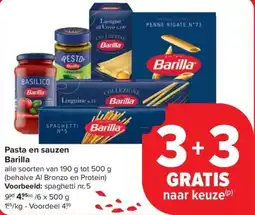 Carrefour Market Barilla Pasta en sauzen aanbieding