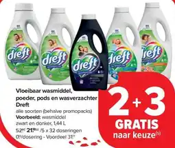 Carrefour Market Dreft Vloeibaar wasmiddel, poeder, pods en wasverzachter aanbieding