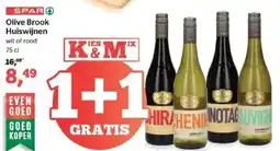 Spar Olive Brook Huiswijnen wit of rood aanbieding