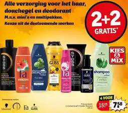 Kruidvat Alle verzorging voor het haar, douchegel en deodorant aanbieding