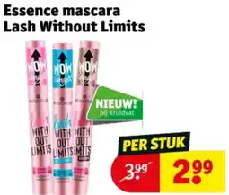 Kruidvat Essence mascara Lash Without Limits aanbieding