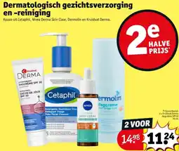 Kruidvat Dermatologisch gezichtsverzorging en -reiniging aanbieding