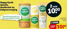 Kruidvat Happy Earth douche, deodorant en babyverzorging aanbieding