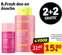Kruidvat B.Fresh deo en douche aanbieding