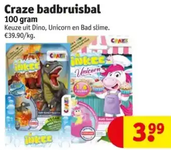 Kruidvat Craze badbruisbal aanbieding