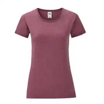 Decathlon Dames Iconic Heather Tshirt (Heide Bourgogne) aanbieding