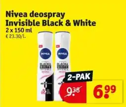 Kruidvat NIVEA deospray invisible black & white aanbieding
