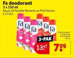 Kruidvat Fa deodorant aanbieding