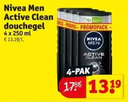 Kruidvat NIVEA men active clean douchegel aanbieding