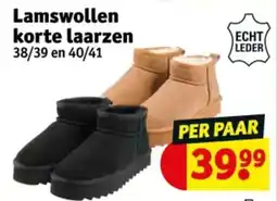 Kruidvat Lamswollen korte laarzen aanbieding