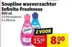 Kruidvat Soupline wasverzachter infinite freshness aanbieding