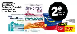 Kruidvat Omnibionta3, Omnibionta Postnatal, Pronatal, Promagnor en U en Uri Cran aanbieding