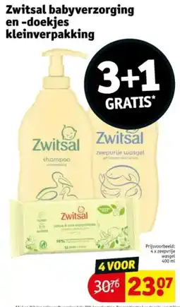 Kruidvat Zwitsal Babyverzorging en Doekjes Kleinverpakking aanbieding