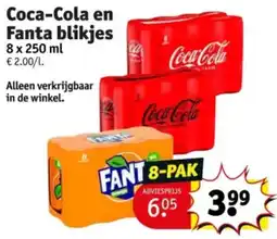 Kruidvat Coca-Cola en Fanta blikjes aanbieding