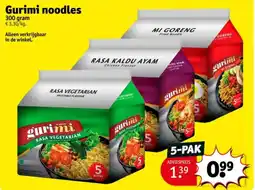 Kruidvat Gurimi Noodles aanbieding