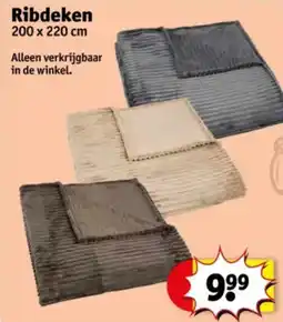 Kruidvat Ribdeken aanbieding