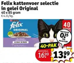 Kruidvat Felix kattenvoer selectie in gelei Original aanbieding