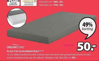 Jysk Plus F30 Schuimmatras aanbieding