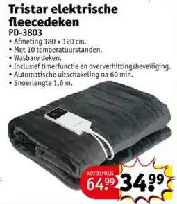 Kruidvat Tristar elektrische fleecedeken PD-3803 aanbieding