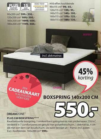 Jysk Plus C60 Boxspring aanbieding