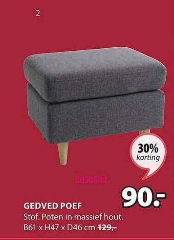 Jysk Gedved Poef aanbieding
