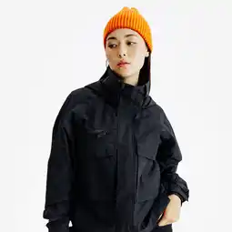 Decathlon Cropped damesjack zwart aanbieding