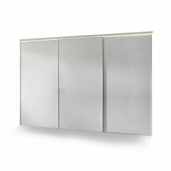 Kast schuifdeurkast 3 deuren SINFONIE - Alpinewit Glas
