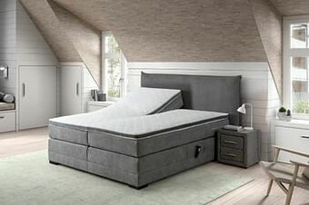 Elektrische boxspring met matras en topper BREEZZ Grijs
