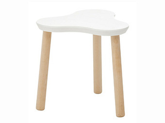 Deba Meubelen Kinderkrukje CLOVER - Wit/Hout Multicolor aanbieding
