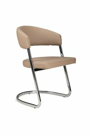 Deba Meubelen Stoel in lederlook - Beige Beige aanbieding