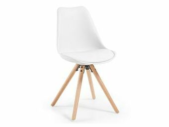 Deba Meubelen Stoel RALF - Wit/Hout Wit aanbieding