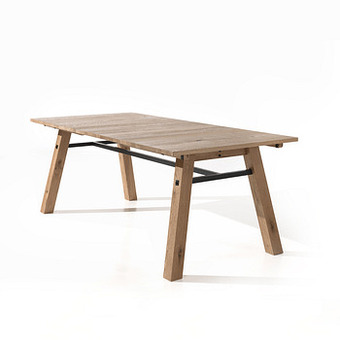 Deba Meubelen Uittrekbare eetkamertafel STOCKHOLM - Fineer eik Hout aanbieding