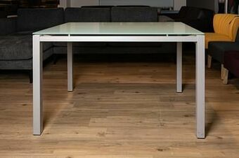 Deba Meubelen Tafel DIESIS - Glas/grijs Glas aanbieding
