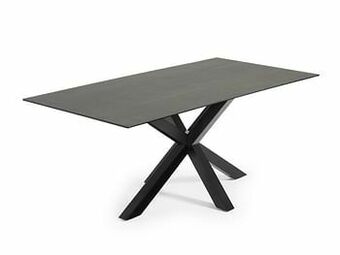 Deba Meubelen Tafel ARGO - Keramiek/metaal Donkerbruin aanbieding