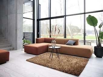 Deba Meubelen Modulaire zetel REGGELLO - Rusty orange/mustard yellow Multicolor aanbieding