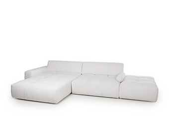 Deba Meubelen Zetel Hoeksalon PLACE - Yelda Creme Wit aanbieding