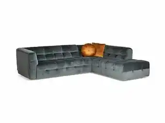 Deba Meubelen Hoekzetel SAXOBEAT - Smoke velvet Grijs aanbieding